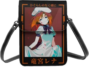 Higurashi When They Cry Wallet Phone Women'S Fashion Purse Adjustable Handba Crossbody Bags