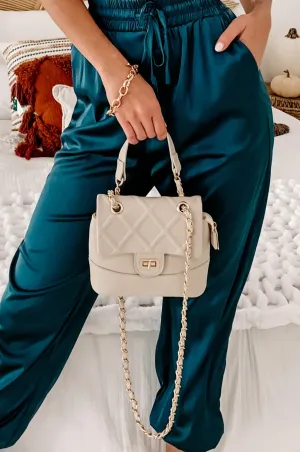 Hittin' The Town Faux Leather Chain Strap Purse (Taupe)
