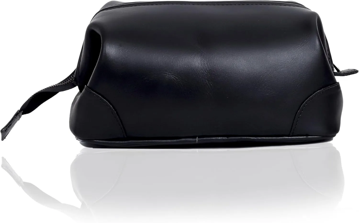 HLC Leather Toiletry Bag for Men - Best Gift for Men - Premium Genuine Leather Dopp Kit Shaving Kit Organizer Travel Kit Pouch Bag for Men - Large Size (Black)