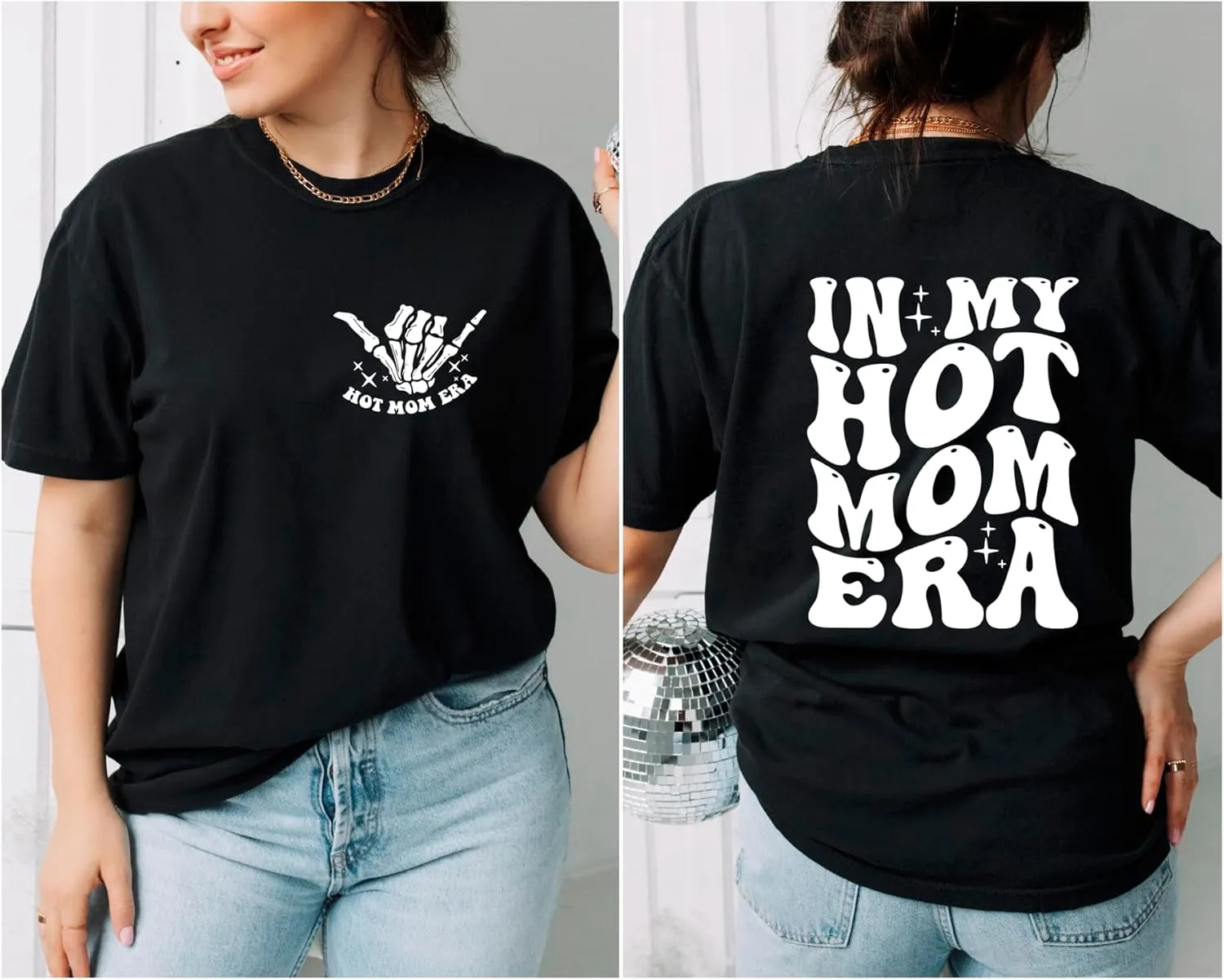 in My Hot Mom Era Graphic t-Shirt for Women, Mama Shirt, Gifts for mom Friend, Retro Mom Tee