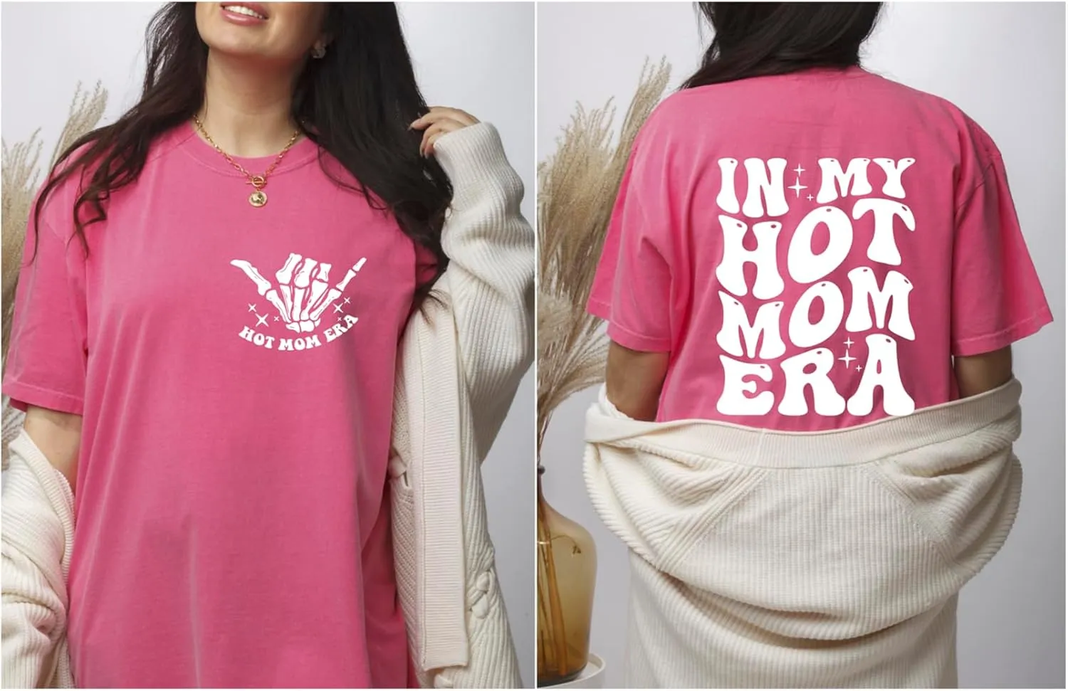 in My Hot Mom Era Graphic t-Shirt for Women, Mama Shirt, Gifts for mom Friend, Retro Mom Tee