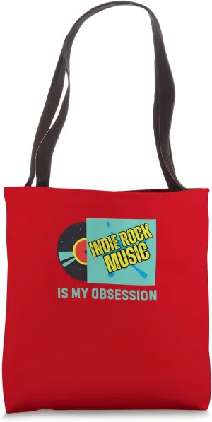Indie Rock Music Is My Obsession Vinyl Record Lover Tote Bag