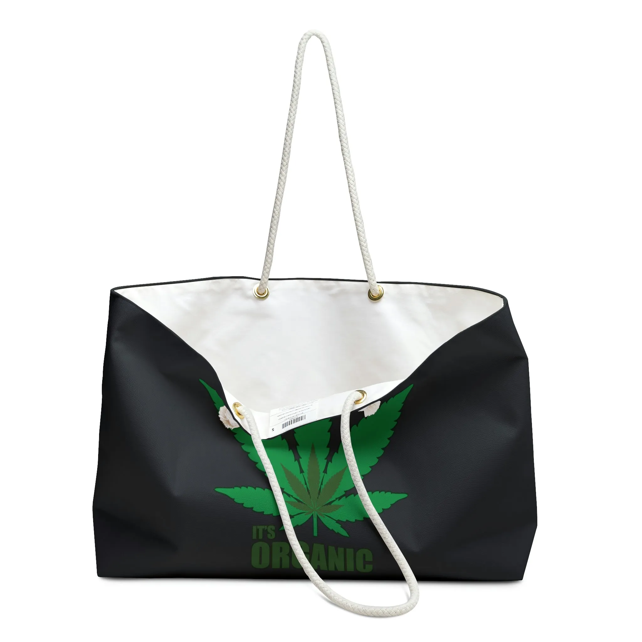 It's organic- Black-Weekender Bag