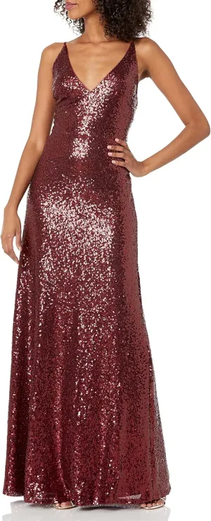Jenny Yoo Women's Celia Modern Spaghetti Strap Sequin Tulle Dress