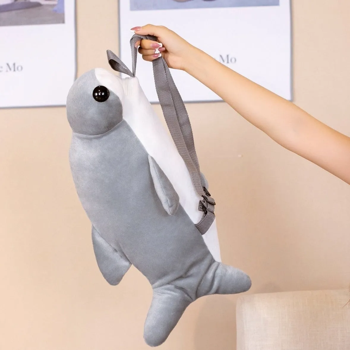 Kawaii Hammerhead Shark Plush Backpack