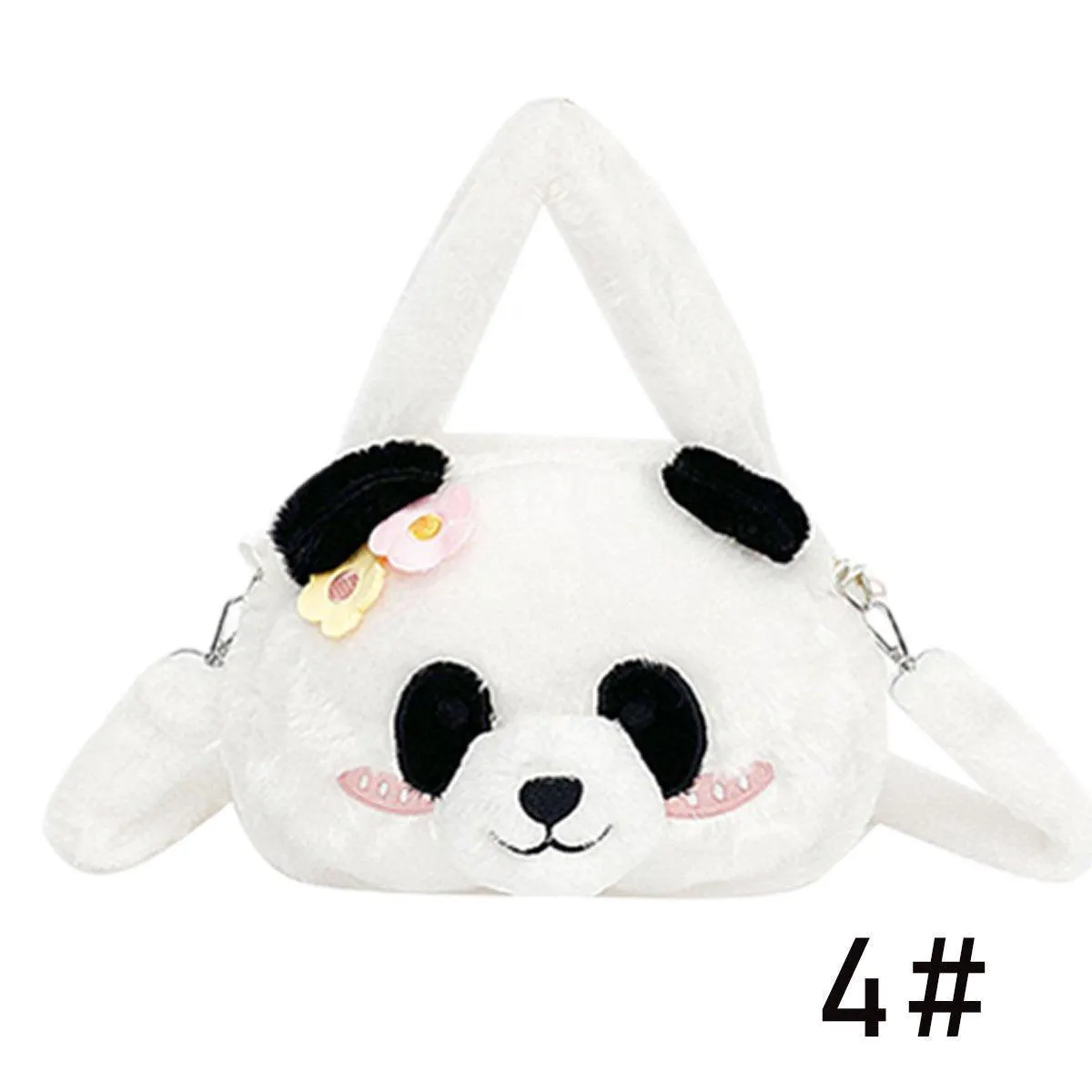 Kids Cartoon Panda Crossbody Bag Plush Ladies Shoulder Bag Cute Panda Design