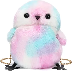Kids Girls Pluse Cute Crossbody bag,Small Plush Kawaii Animal Handbag Purse for Women