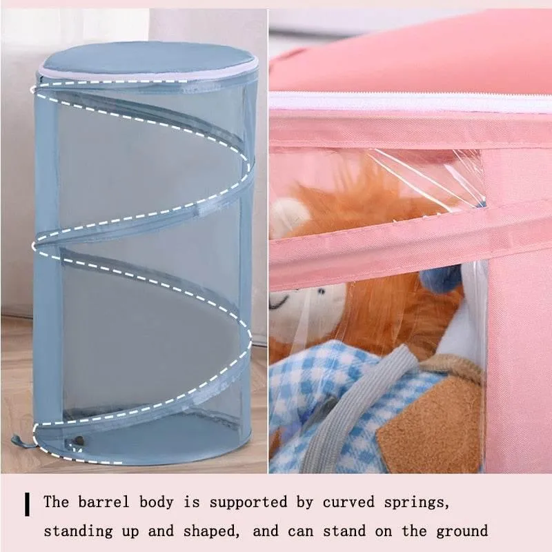 Kids Toy Storage Bucket - Fluffy Friend Organizer