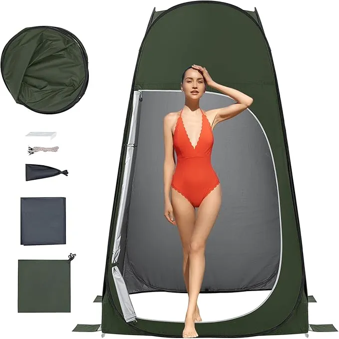 KingCamp Portable Shower Tent for Camping, Oversized Shower Privacy Tent Kit, Outdoor Changing Tent Dressing Tent for Backpacking Hiking