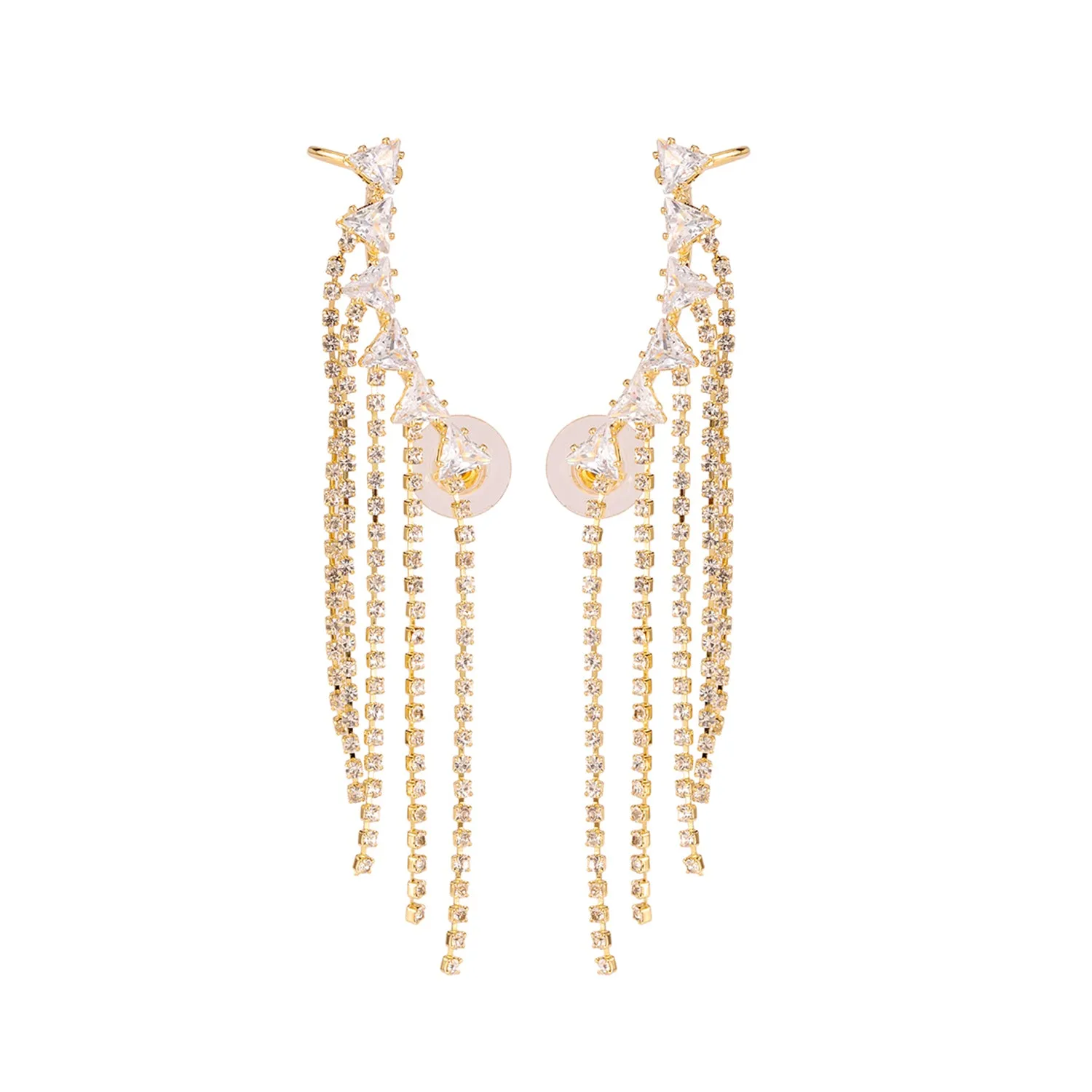 Korean Bling Sunbeam Glow Cuff Earrings