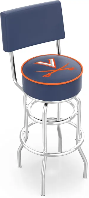 L7C4 Virginia 25" Double-Ring Swivel Counter Stool with Chrome Finish