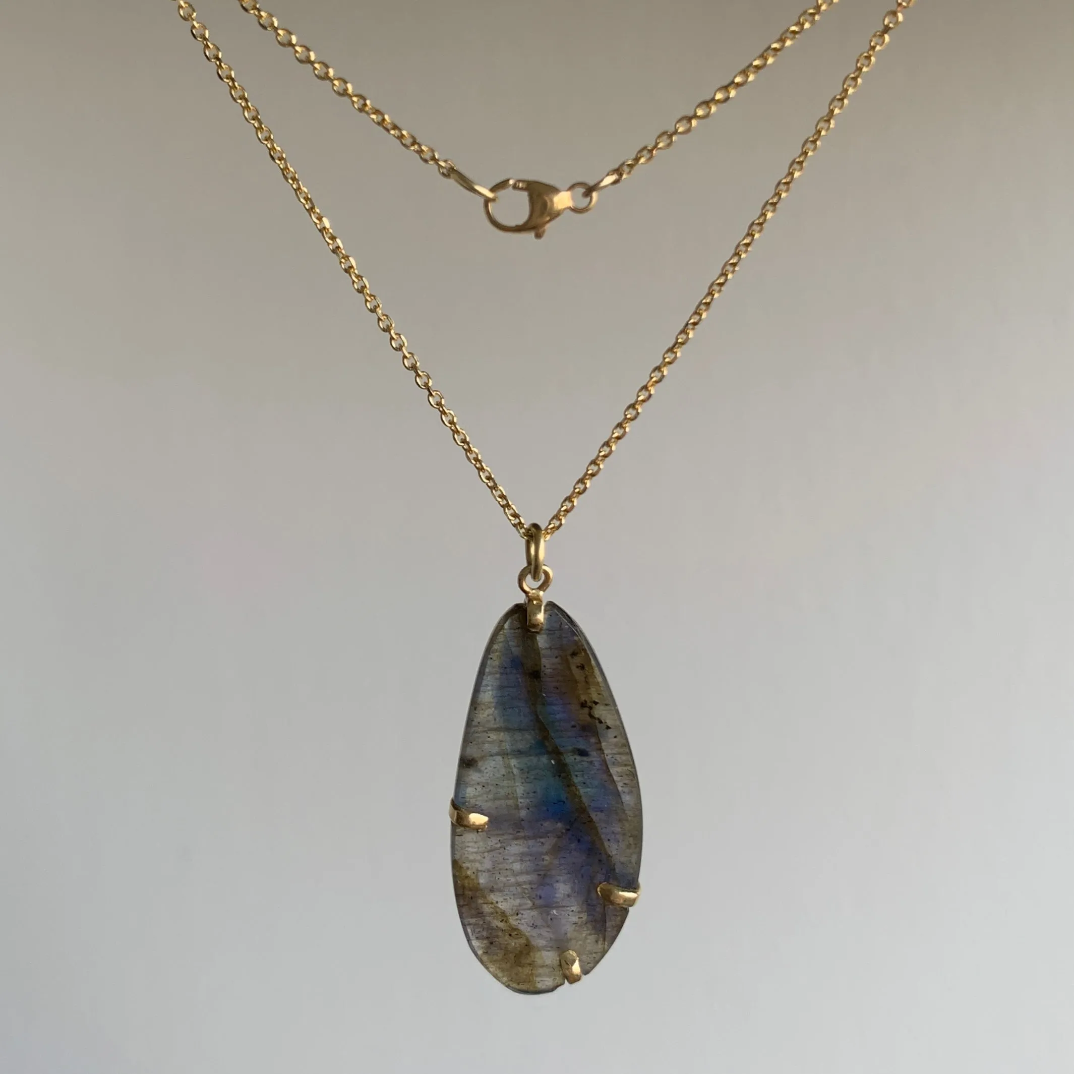 Labradorite Butterfly Pendant