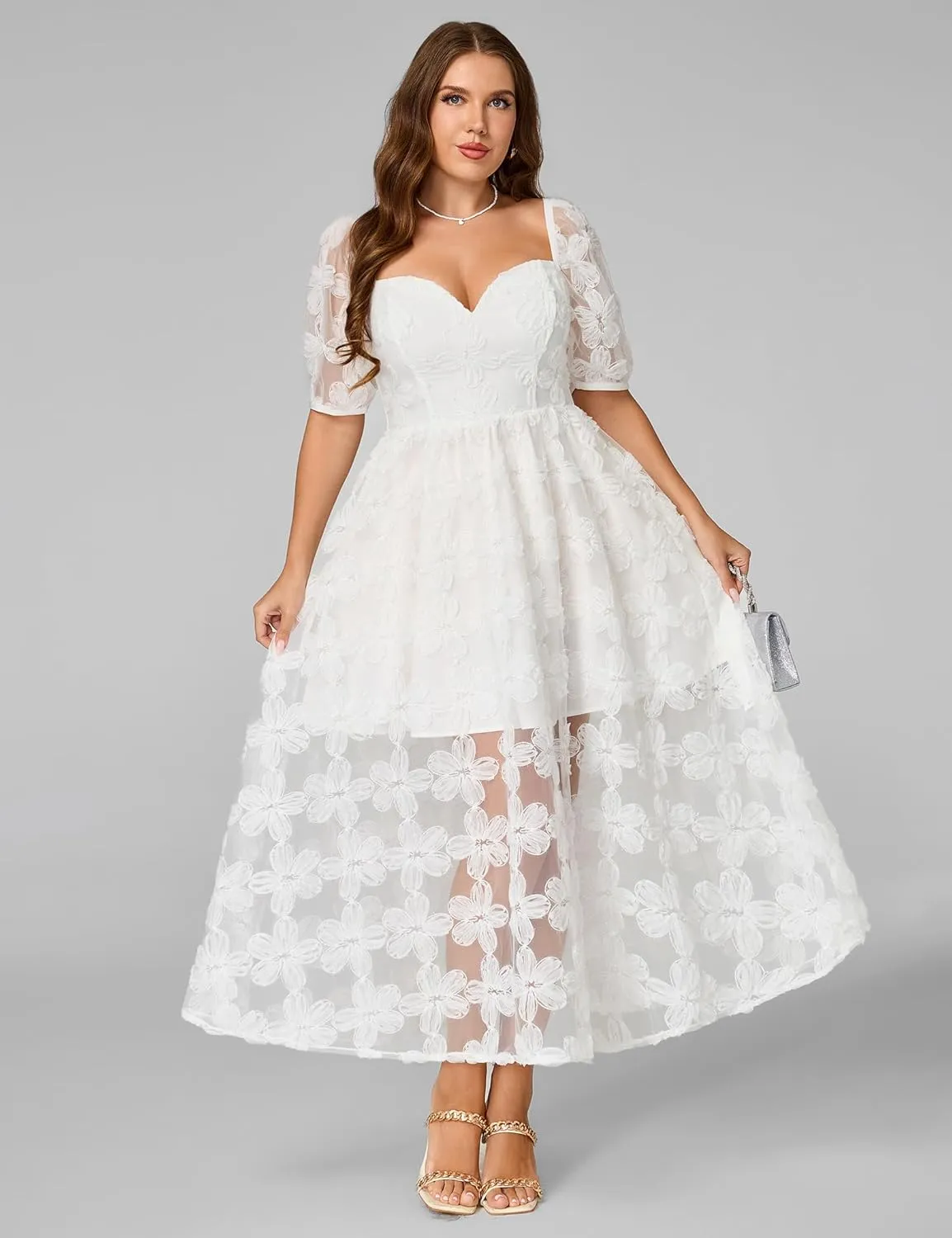 Lace Dresses for Women Wedding Guest Cocktail Semi Formal Party Evening Floral Dresses