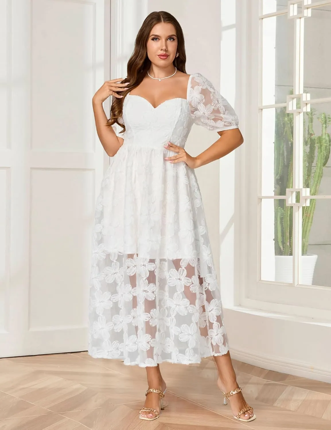 Lace Dresses for Women Wedding Guest Cocktail Semi Formal Party Evening Floral Dresses