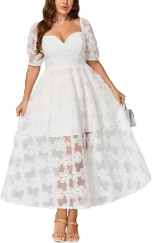 Lace Dresses for Women Wedding Guest Cocktail Semi Formal Party Evening Floral Dresses