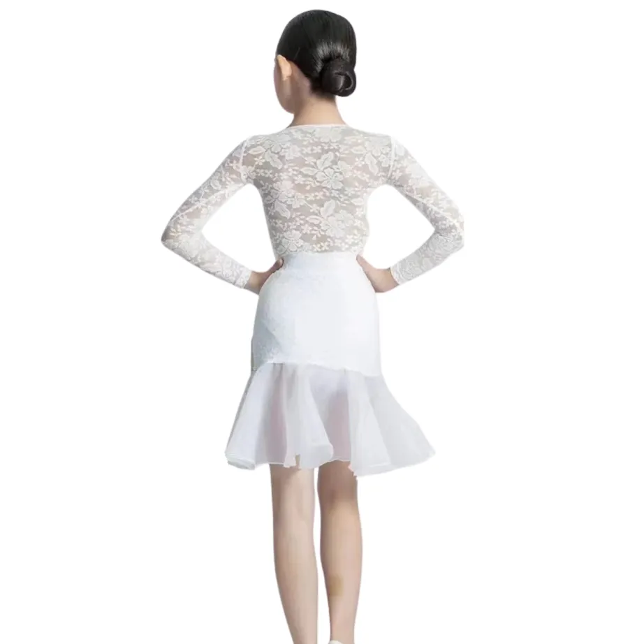 Lace Latin Dance Dress & Sheer Skirt | 109