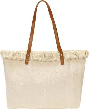 Large Capacity Crochet Knitted Summer Tote, Woven Beach Shoulder Bag, Bohemian Hollow Purses for Shopping Vacation