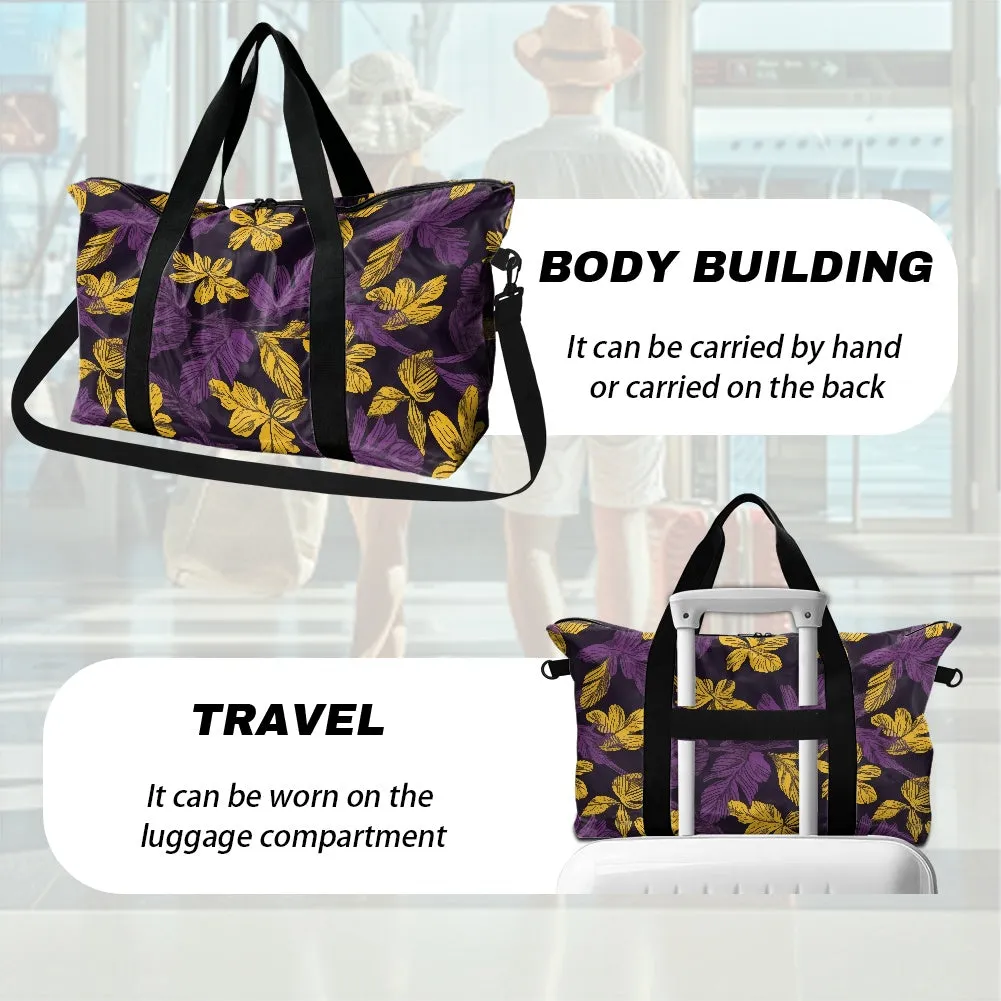 Lauae Purple and Yellow Lightweight luggage