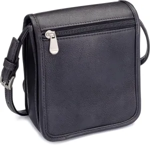 Le Donne Leather Women's Powder Crossbody Bag Purse Full Grain Colombian Leather Handbag
