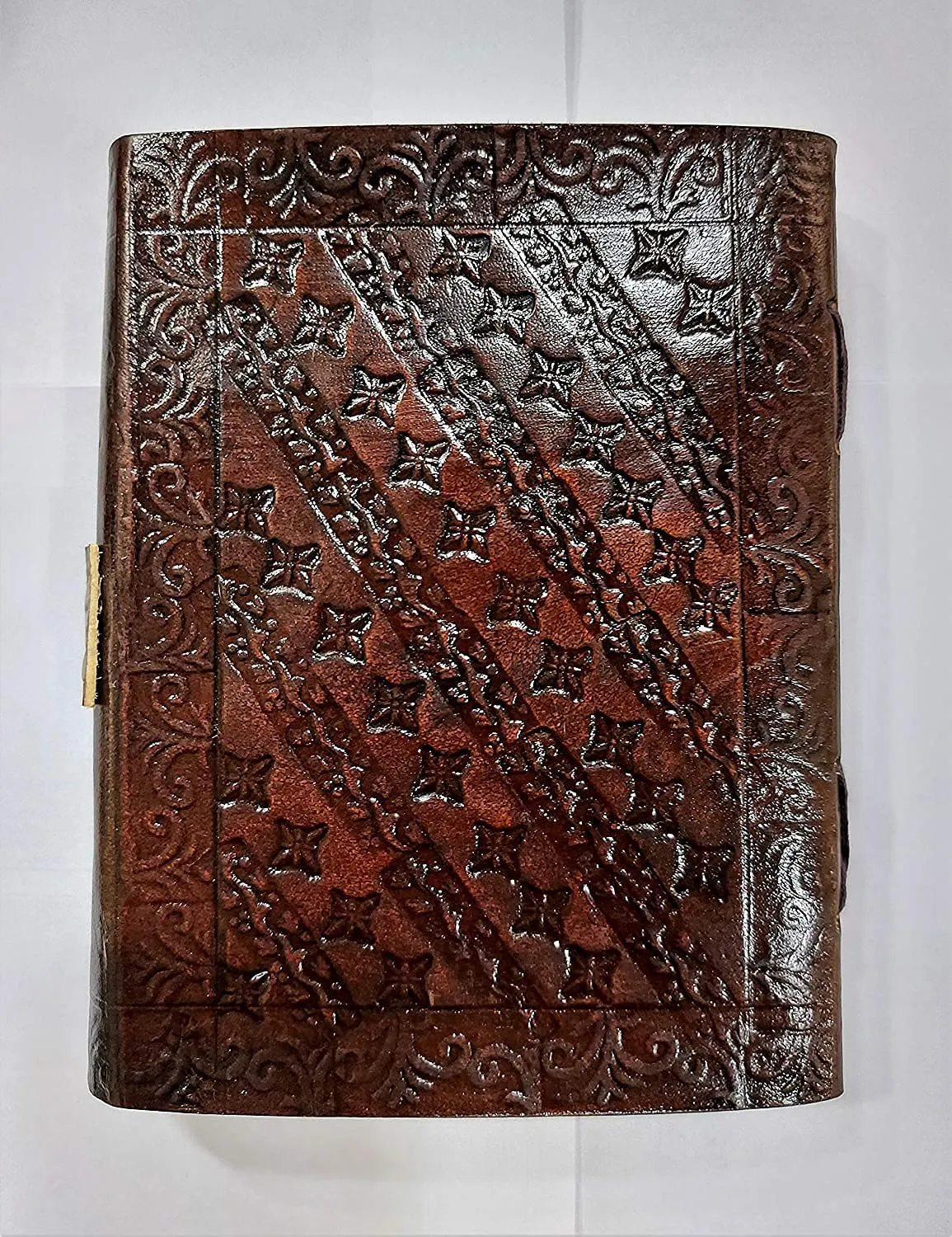 Leather Journal Diary Skull Vintage Antique Handmade Notebook Sketchpad Notepad Gift for Men Women 7X5 Inches Brown