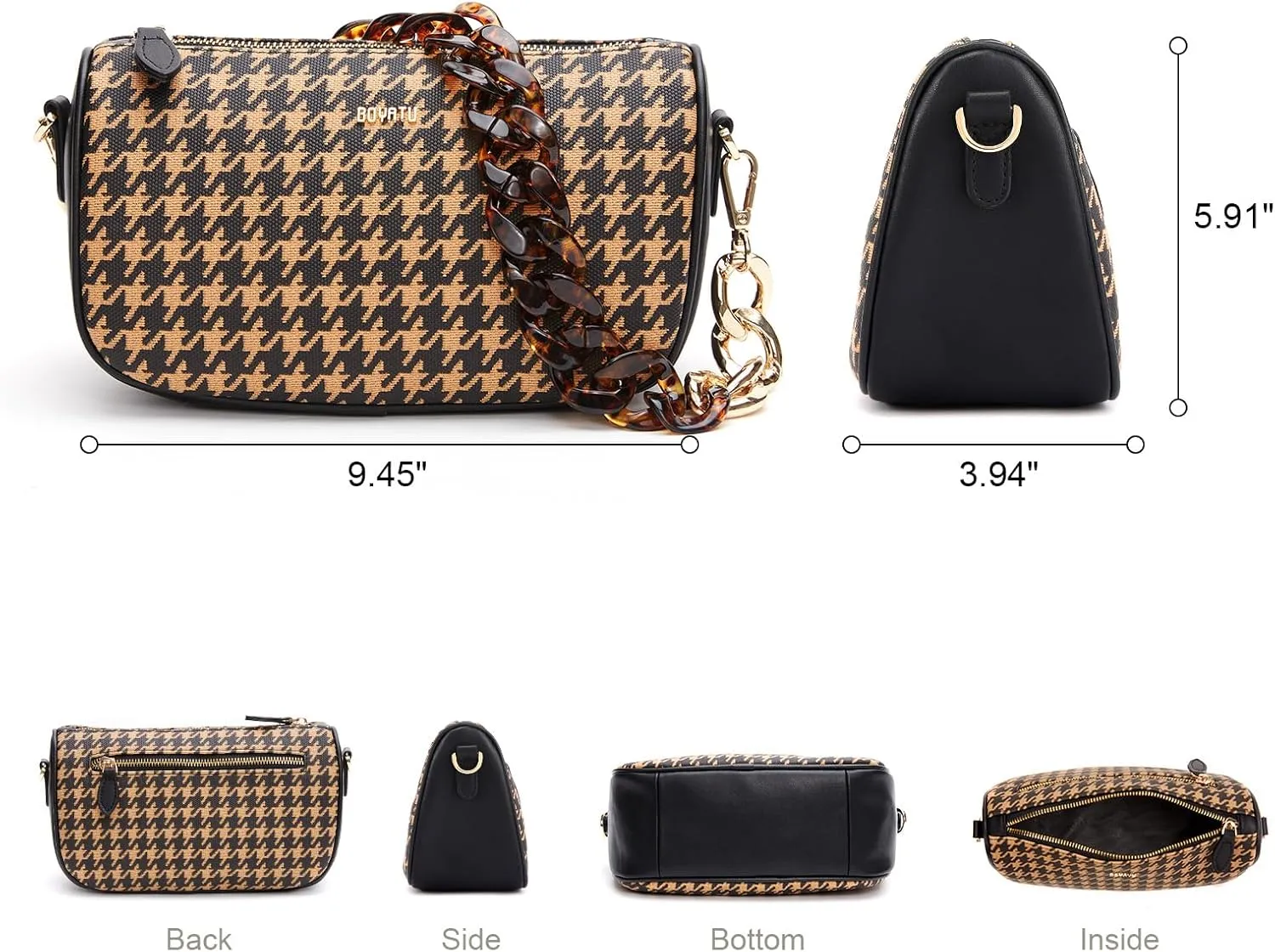 Leather Purse Crossbody Bag for Women: Genuine Leather Purses for Women Trendy - Small Shoulder Cross Body Bag