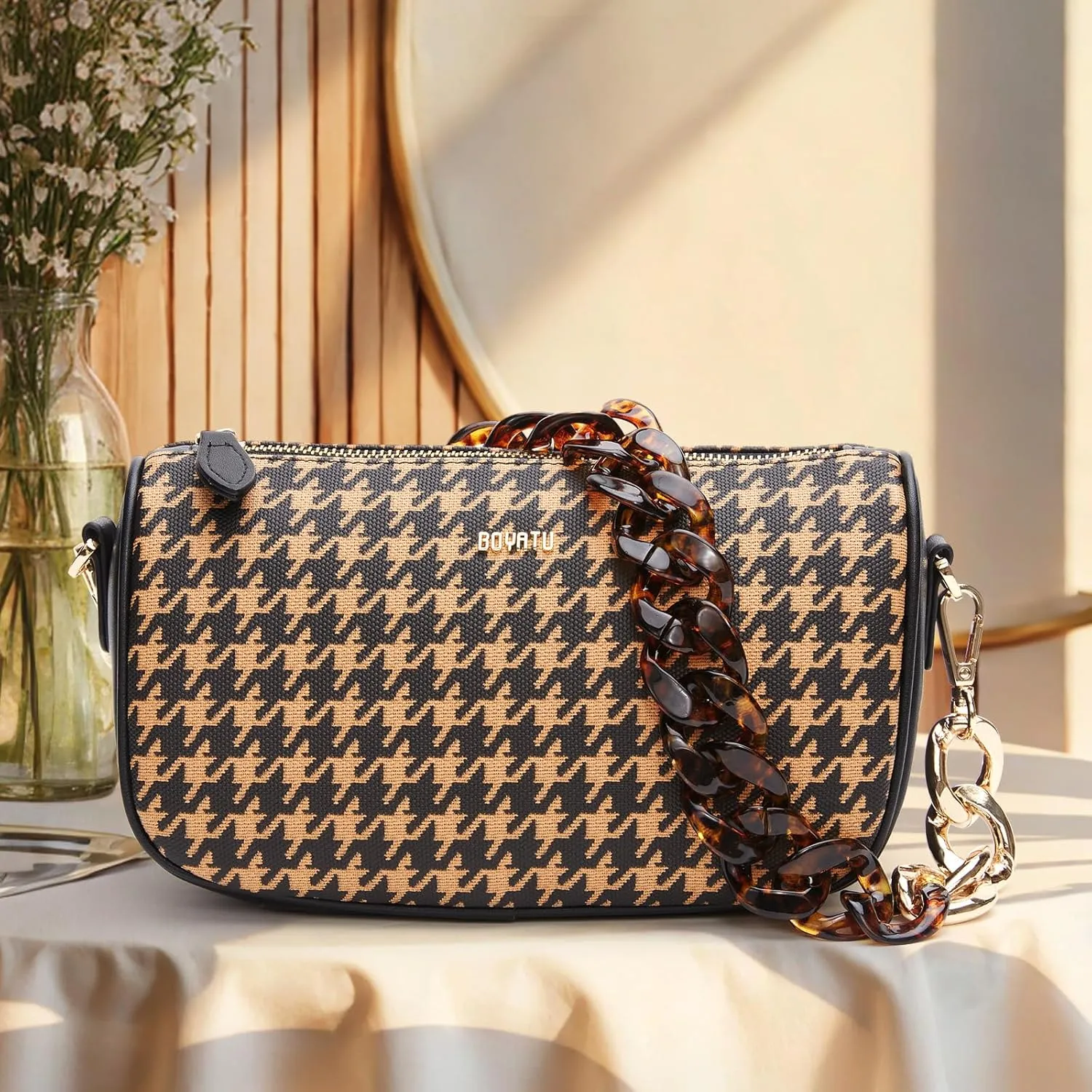 Leather Purse Crossbody Bag for Women: Genuine Leather Purses for Women Trendy - Small Shoulder Cross Body Bag