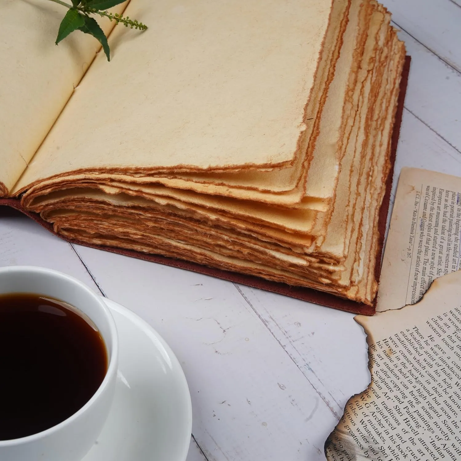 LEATHER VILLAGE Embossed Prayer Journal Psalm 46:10-8x6 Inch (A5) Leather Bound Bible Study Journal - 200 Pages Handmade Cotton Deckle Edge Paper - Cappuccino Brown