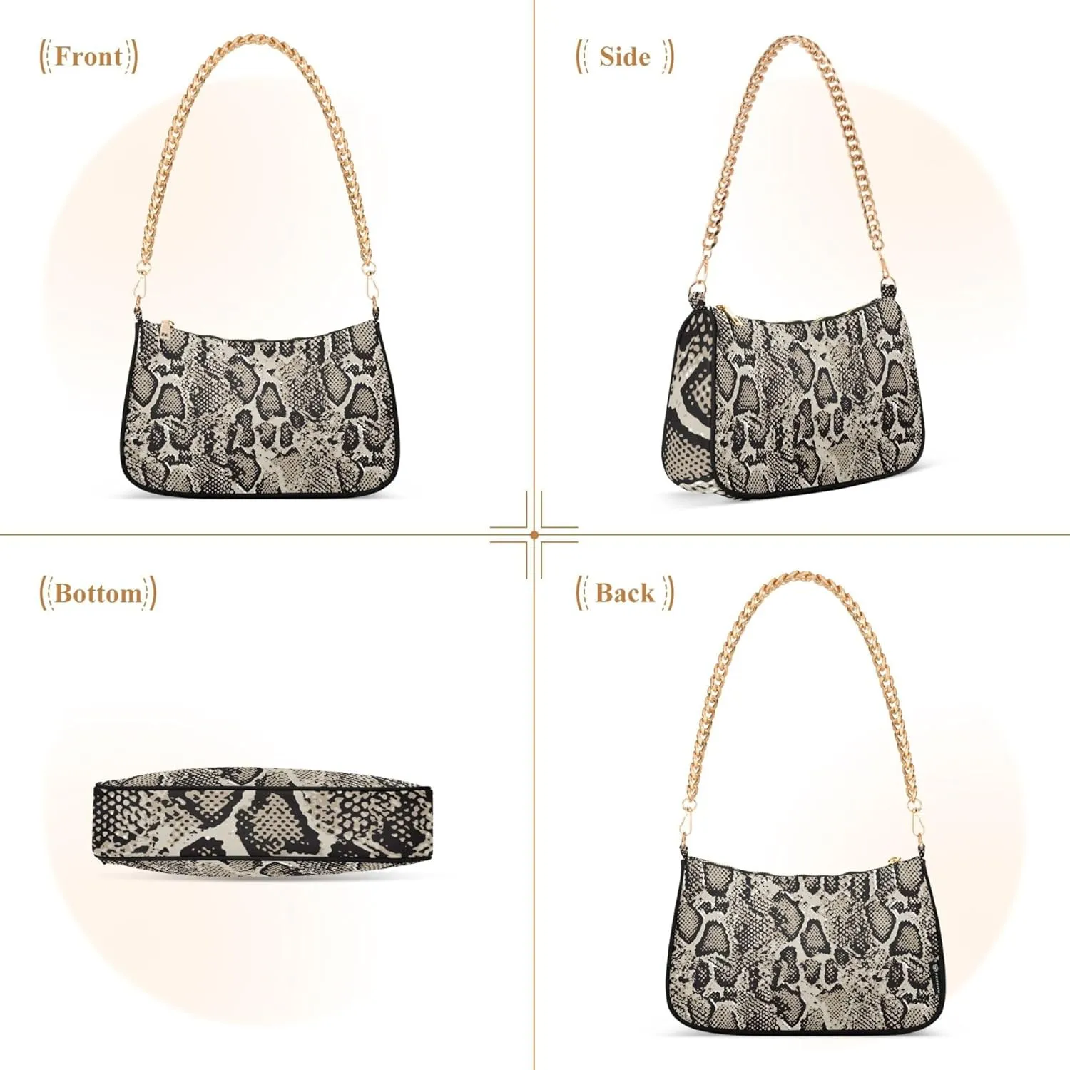 Lemon Polka Dots Black Moon Purses Clutch Women Tote Handbags Printed Floral Shoulder Bag