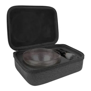 Linkidea EVA Travel Shaving Bowl and Brush Storage Case, Portable Shaving Soap Bowl & Brush Handbag, Hard Travel Shave Bowl Case Compatible with Viking Revolution, Beau Brummell Shaving Bowl