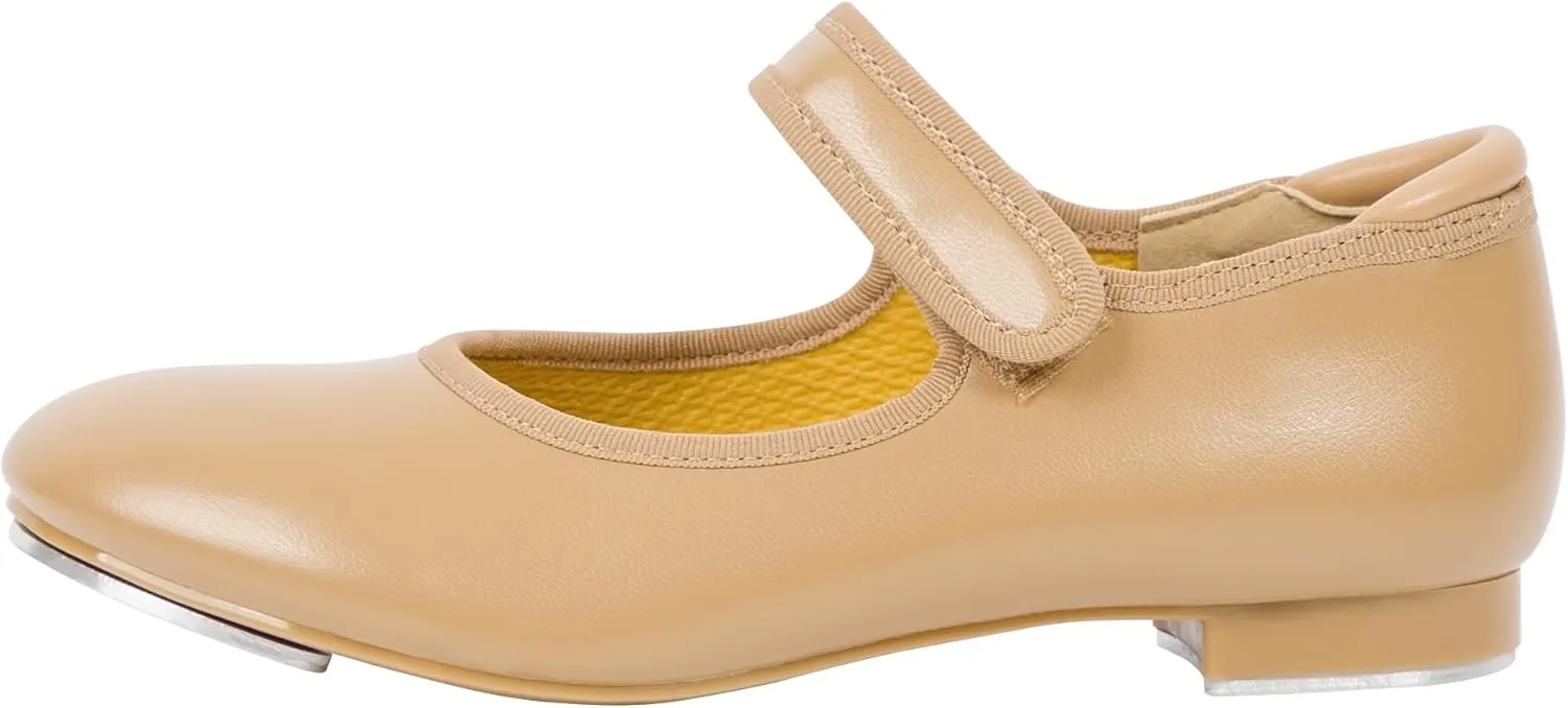 Linodes Economy Unisex-Child Upgraded Easy Strap Tap Shoe for Girls and Boys Maryjane Dance Flat