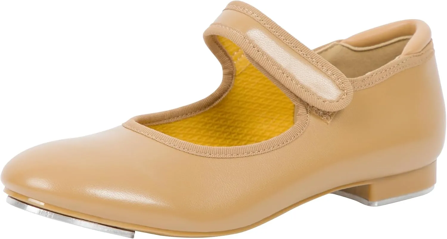 Linodes Economy Unisex-Child Upgraded Easy Strap Tap Shoe for Girls and Boys Maryjane Dance Flat