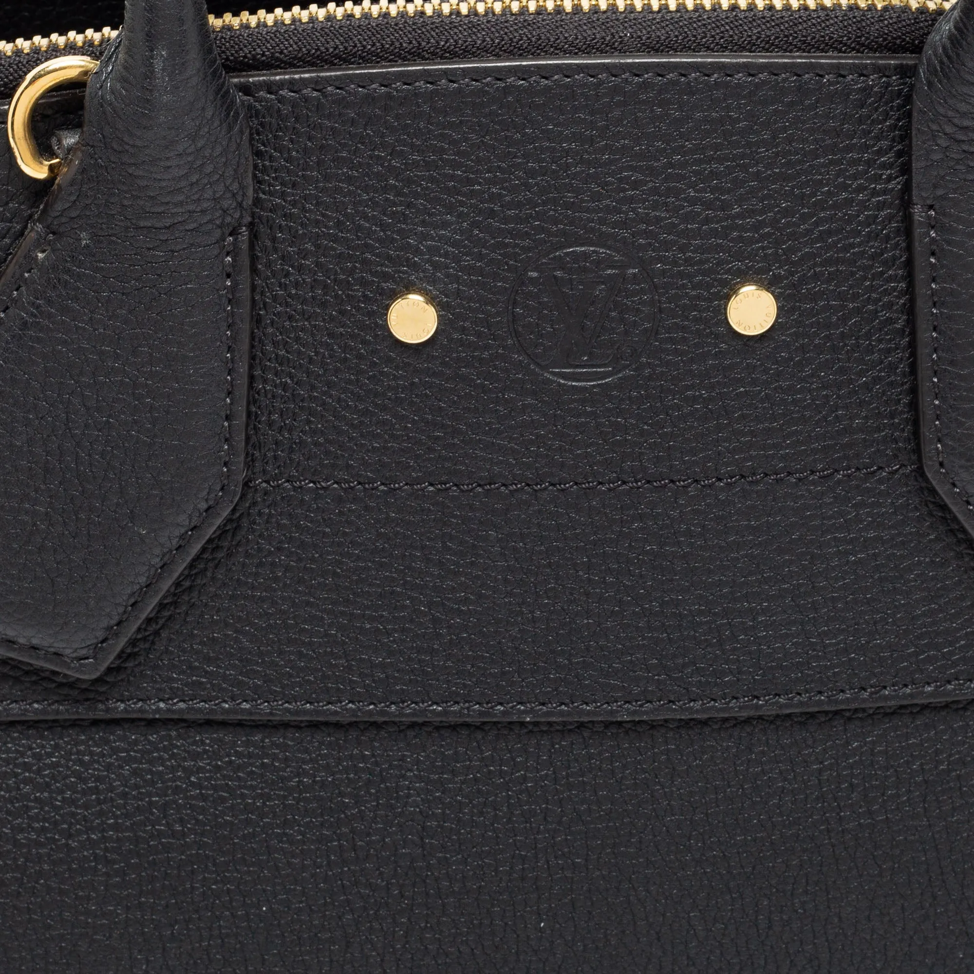 Louis Vuitton Black Leather City Steamer MM Bag