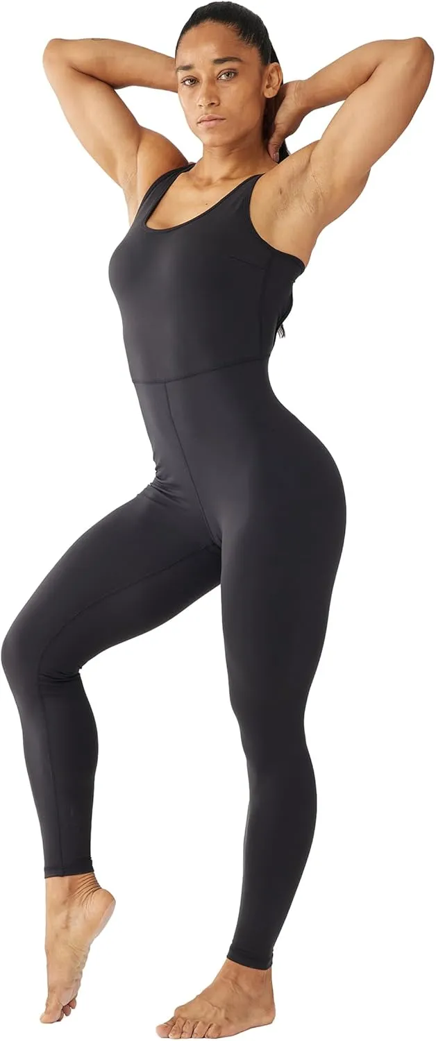 LOVESOFT Women's Sleevesless Bodysuit Dance Unitard, Backless Bodycon Rompers Jumpsuits for Workout Yoga