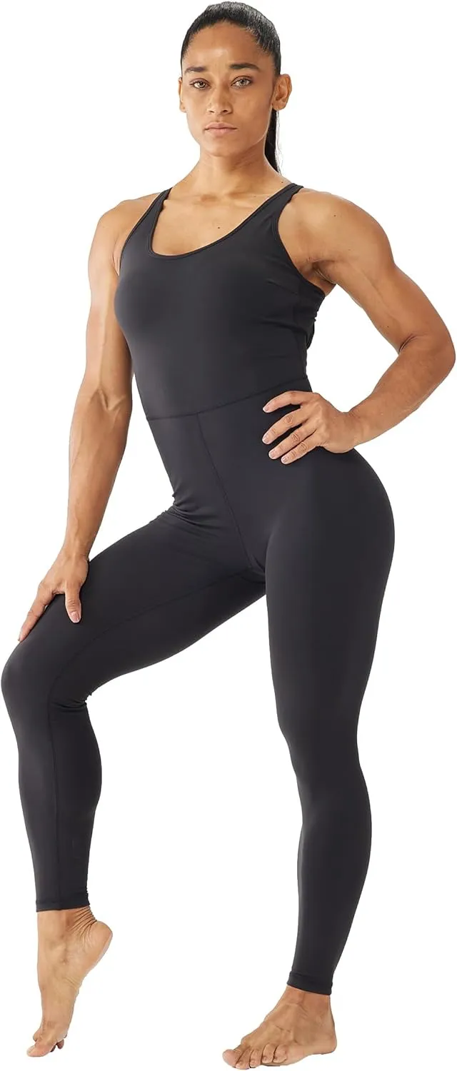 LOVESOFT Women's Sleevesless Bodysuit Dance Unitard, Backless Bodycon Rompers Jumpsuits for Workout Yoga
