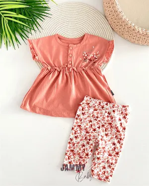 <tc>Ensemble de collants Let's Dance - Pêche.</tc>