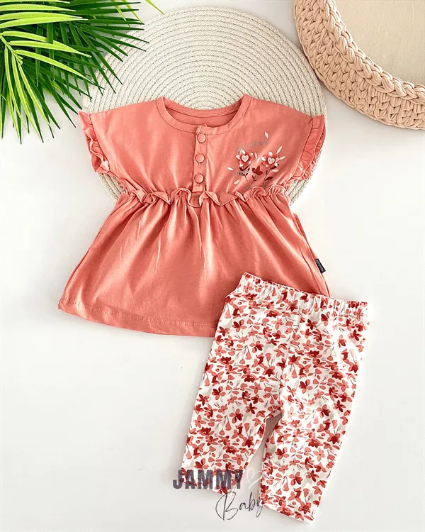 <tc>Ensemble de collants Let's Dance - Pêche.</tc>