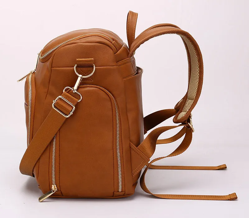 Luxe Leather Mommy Weekender Bag Set