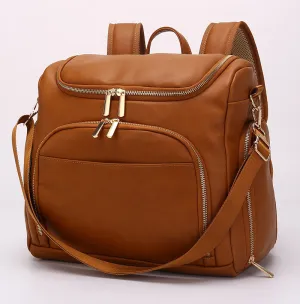 Luxe Leather Mommy Weekender Bag Set