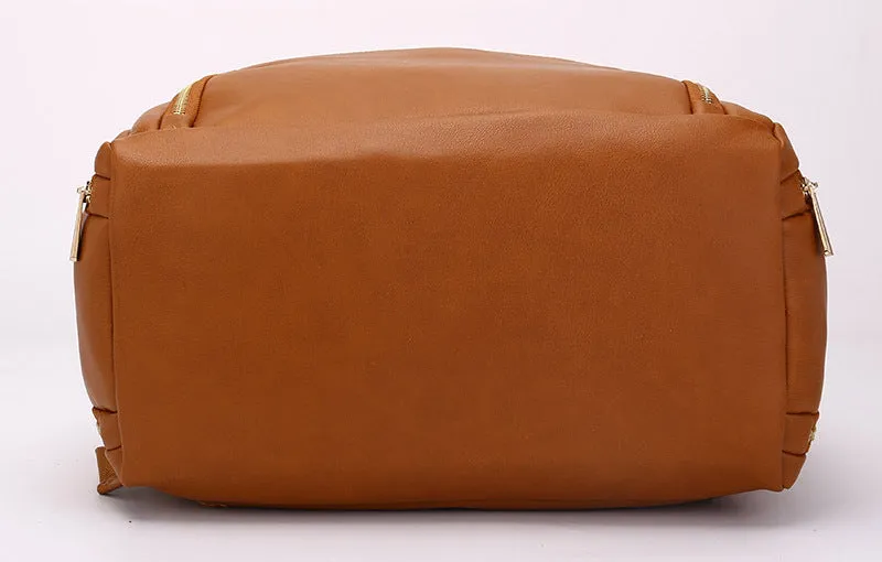 Luxe Leather Mommy Weekender Bag Set