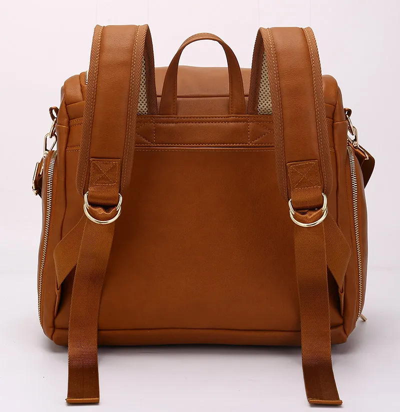 Luxe Leather Mommy Weekender Bag Set
