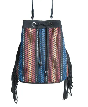 MAE Hand-Braided Suede Bucket Bag | Bohemian Fringe Design – Havana & Co.