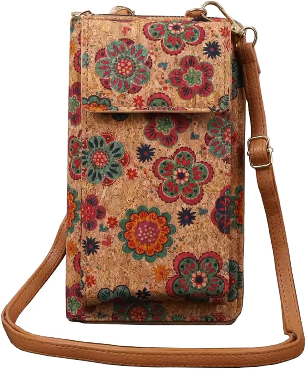 Mandala Bohemian Small Purses for Women Crossbody Strap Bag Cell Phone Wallet Cellphone Cross Body Case Flower with Pocket