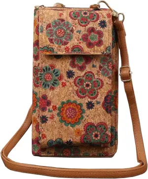 Mandala Bohemian Small Purses for Women Crossbody Strap Bag Cell Phone Wallet Cellphone Cross Body Case Flower with Pocket