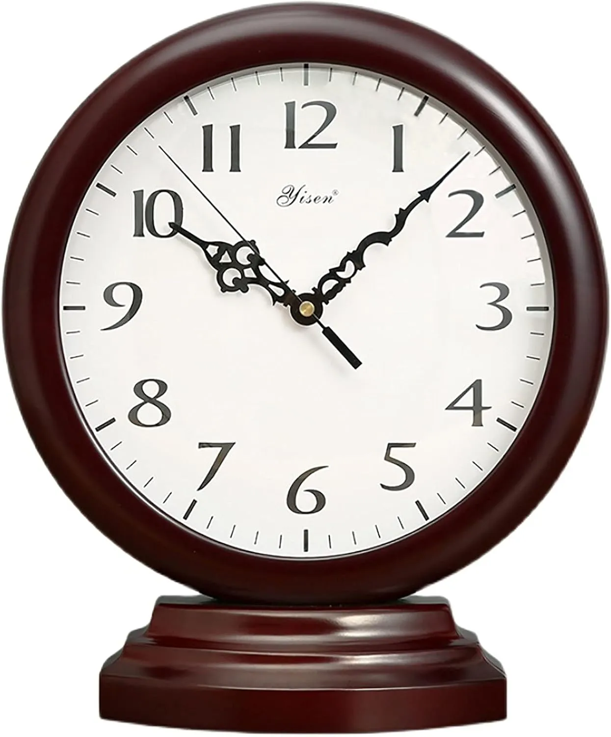 Mantel Clock Battery Operated Silent Mantle Clock for Fireplace Mantel Office Desk Clock Shelf Home Décor Gift B (A)