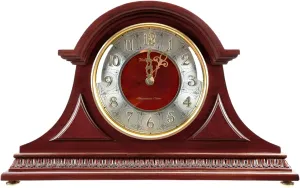 Mantel Clock for Living Room Décor - Silent Battery Operated Mantle Clock for Fireplace Mantel Office Desk Shelf Home Décor Gift