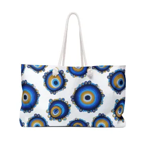 Mati Evil Eye White Weekender Bag