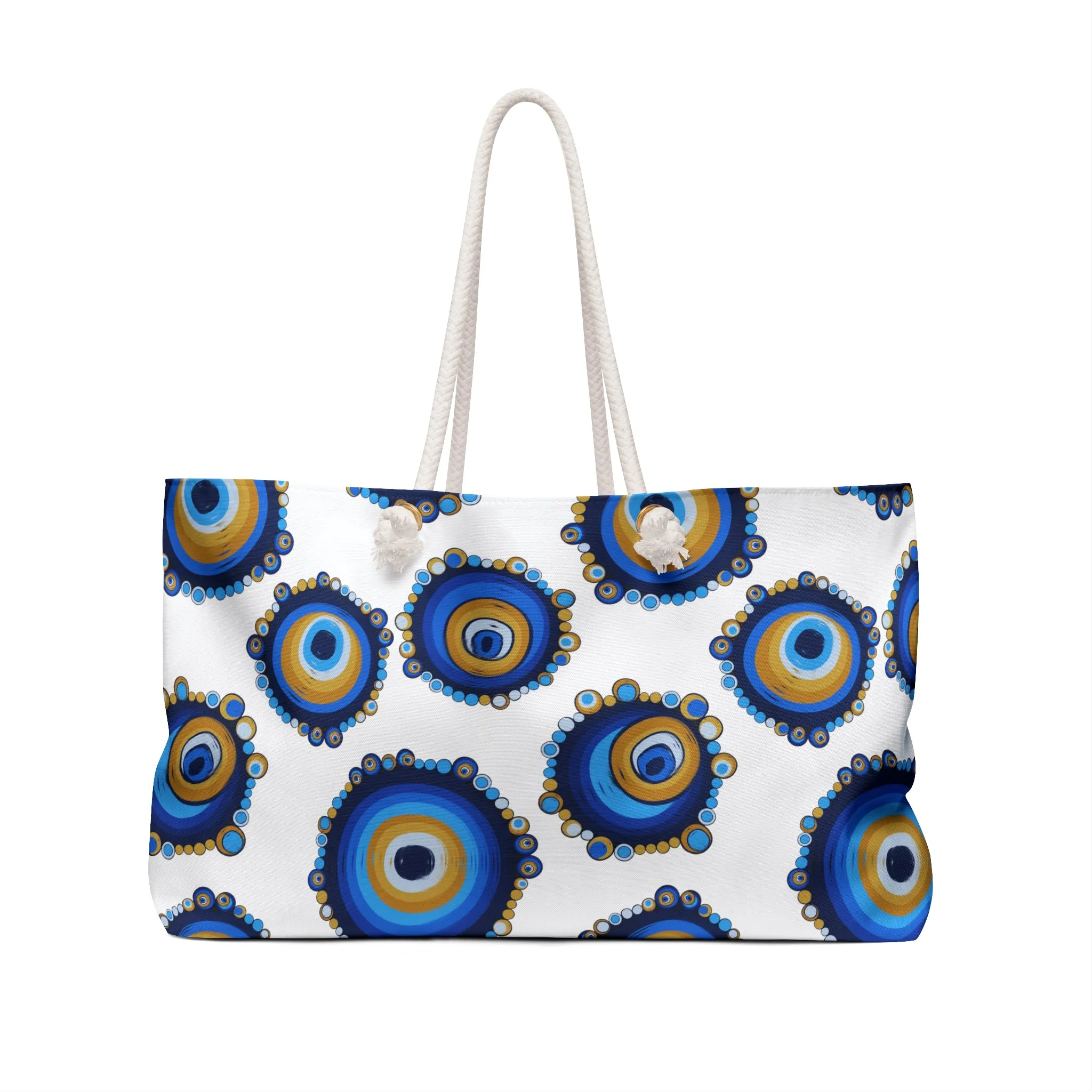 Mati Evil Eye White Weekender Bag