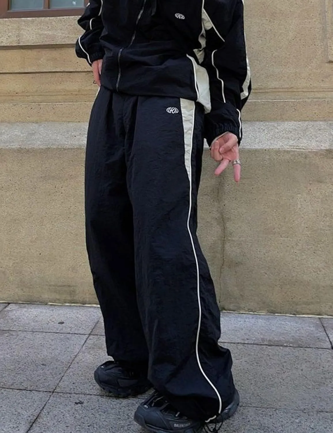 Mens Drawstring Lightweight Sweatpants Y2k Baggy Cool Track Pants Black Sweat Pants Streetwear