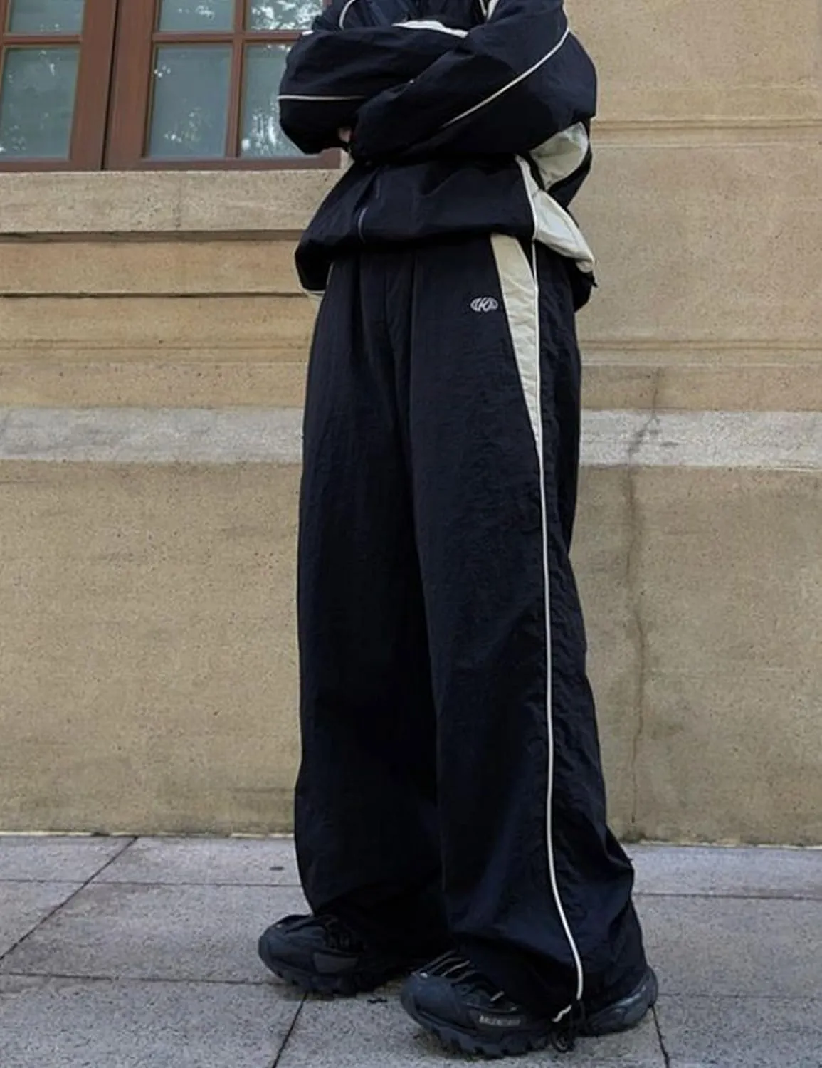 Mens Drawstring Lightweight Sweatpants Y2k Baggy Cool Track Pants Black Sweat Pants Streetwear