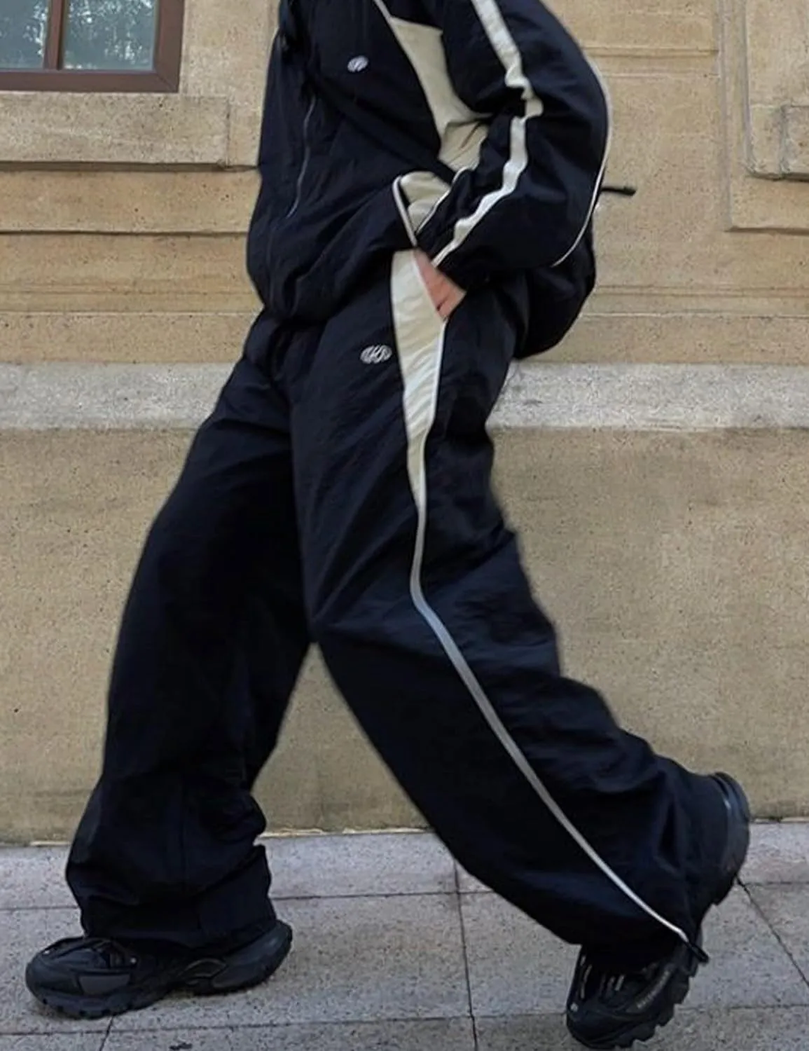 Mens Drawstring Lightweight Sweatpants Y2k Baggy Cool Track Pants Black Sweat Pants Streetwear